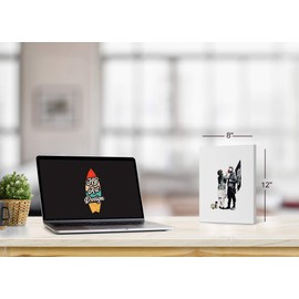 HB Art Design Banksy Wall Art Canvas Print Dont Forget to Eat Your Lunch and Make Some Trouble from Bristol Artwork Living Room Dorm Room Office Wall Art Home Decor Ready to Hang 17x11