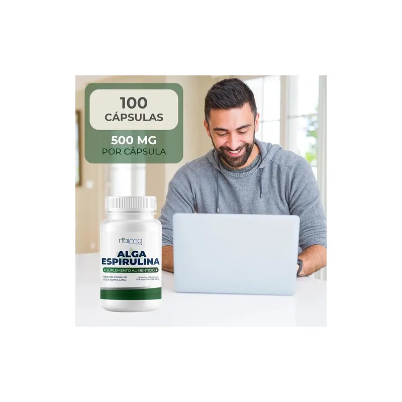 Alga Espirulina Orgánica 500 Mg Pack 3 Frascos Con 100