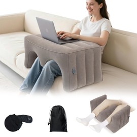 Bloomoja Inflatable Reading Pillow, Laptop Lap Desk with Inflatable Bag, Adjustable Gaming Pillows for Bed, Couch, Floor, Portable Leg Elevation Pillow for Comfortable Reading, Working, Crocheting