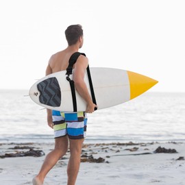 QWORK® Adjustable Paddle Board Carry Strap, SUP Shoulder Strap, Paddleboard Leash, for Kayak, Paddle Board, Surfboard