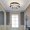 CXGLEAMING Modern Crystal Chandelier LED Flush Mount Ceiling Light Hexagonal