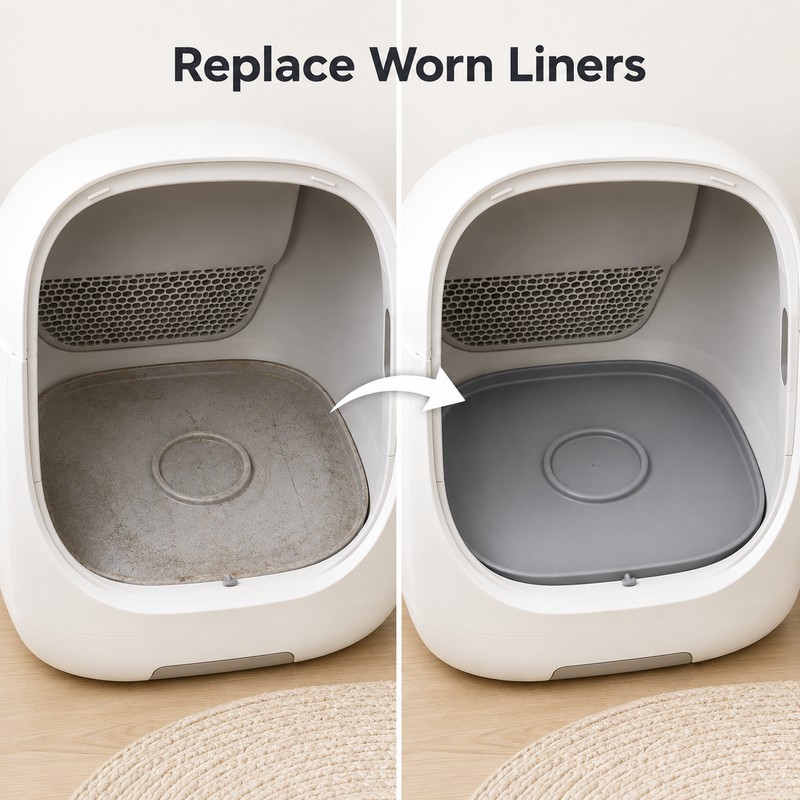 Silicone Litter Box Mat for Automatic Self-Cleaning Cat Litter Boxes