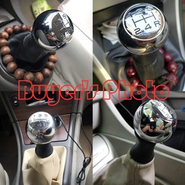 Gear Knob 5 Speed Gear Shift Knob Universal (White)