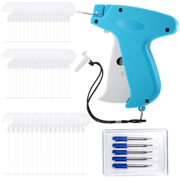 1506 Pieces Clothes Tagging Applicator Set, Include Garment Tag Attacher with 5 Steel Needles and 1500 J-Hook Standard Tagging Fasteners in 3 Sizes for Fine Tagging Applications