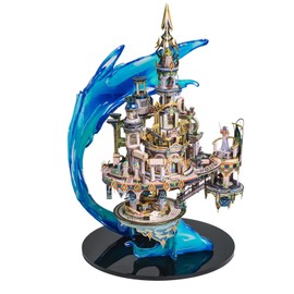 MU 3D Metal Puzzles for Adult Atlantis Palace, Lost World DIY Steel Model Kits Building Landscape Architecture Jigsaw Brain Teasers for Teens, Xmas Birthday New Year Girlfriend Gift Desk Home Decor