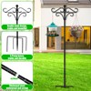 InstyQ 76 Inch Double Shepherd’s Hook for Outdoors, Heavy Duty