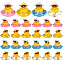 Mini Rubber Ducks Summer Beach Funny Rubber Ducky Bathtub Shower Ducks Toys for Baby Shower Swimming Pool Toys (48 Pcs)