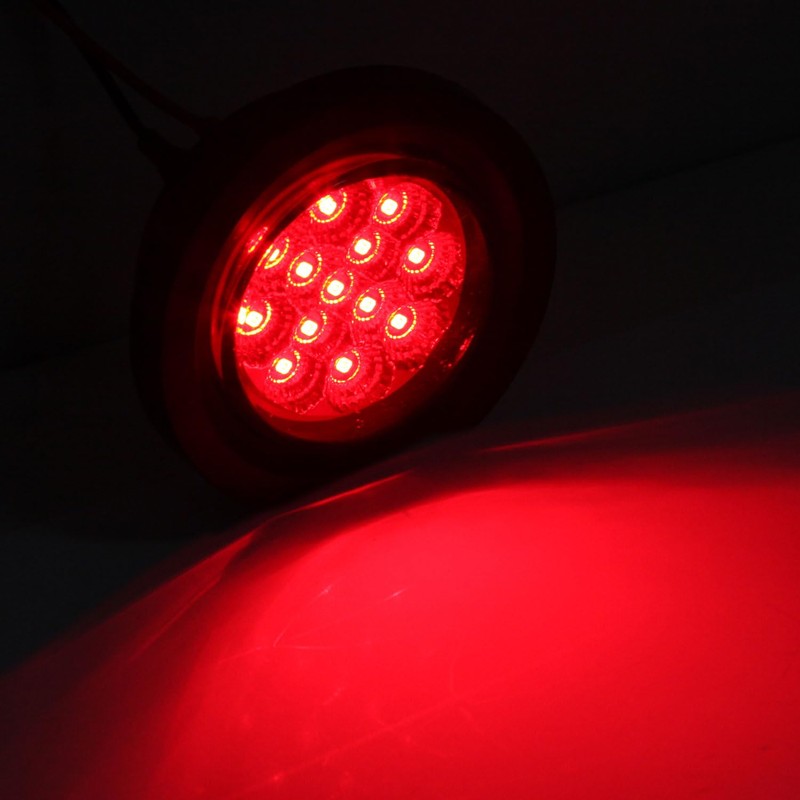Partswcgg 2.5" Inch Round LED Marker Lights 13 LEDs Reflectors,