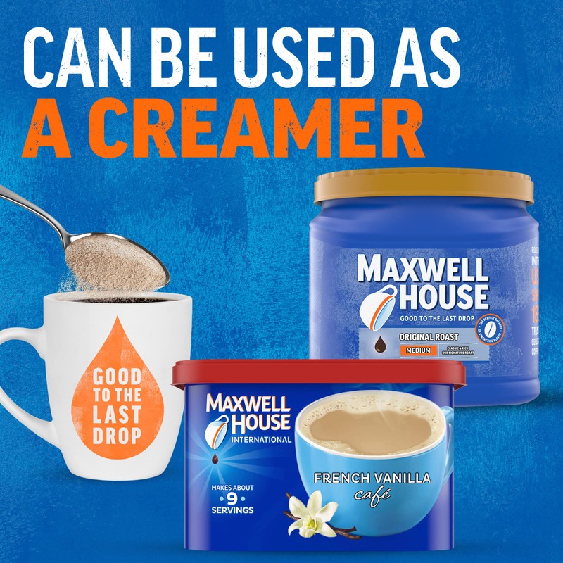Maxwell House International French Vanilla Café-Style Instant Coffee Beverage Mix,