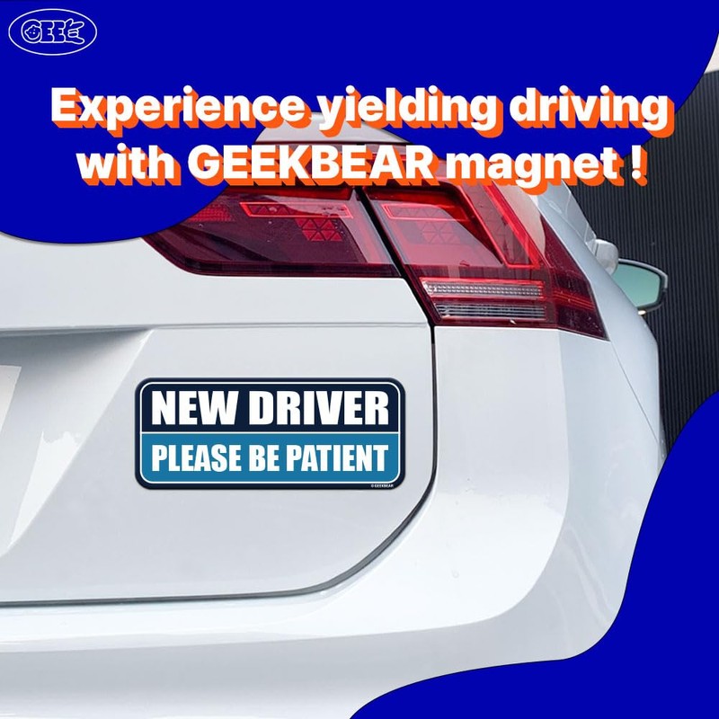New Driver Magnet_Long (Navy/Blue) – Student Driver Car Magnet –