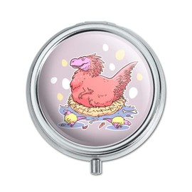 Feathered Tyrannosaurus Rex Dinosaur Nesting with Babies Pill Case Trinket Gift Box