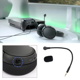 ECSiNG 3.5mm Replacement Microphone 19cm Reduce Noise Detachable Compatible with SteelSeries Arctis 1 Wired Wireless Gaming Headset Black with Foam Cover