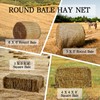NizHome Round Bale Hay Net, 6x6FT Knotless Hay Nets for