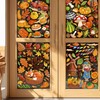 KAHSHEEN Fall Window Clings Decorations - Leaves Pumpkin Scarecrow Autumn