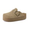 CUSHIONAIRE Women's Granola *Previous Buckle Issue Fixed* Genuine Suede Cork