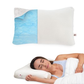 Core Products Adjustable Pillow - Customizable Loft with Alternative-Down Fill for Side, Back, or Stomach Sleeping; Cooling Gel Memory Foam Keeps You Cool and Comfortable - Standard Size -2 Pack