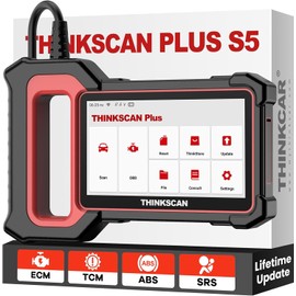 THINKCAR OBD2 Scanner, ThinkScan Plus S5 ABS,SRS,TCM,ECM System CAN Diagnostic Scan Tool, 5 Inches Touchscreen, 94 Brands Car Code Reader, FCA AutoAuth, Wireless Update
