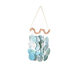 Blue Placuna Wind Chime 10x14"