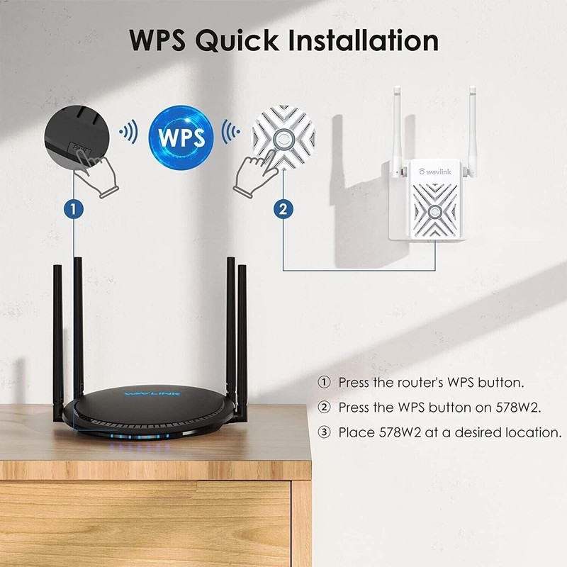 WAVLINK WiFi Extensor Amplificador Repetidor De Señal WIFI Largo Alcance