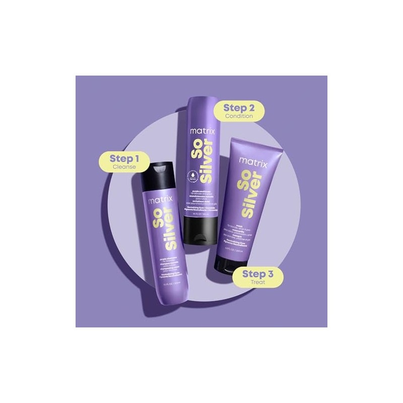 Matrix So Silver Acondicionador Acondicionador pigmentado morado proporciona brillo e