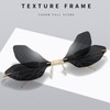 YUELUQU Fashion Rimless Dragonfly Butterfly Wing Sunglasses party cosplay cute