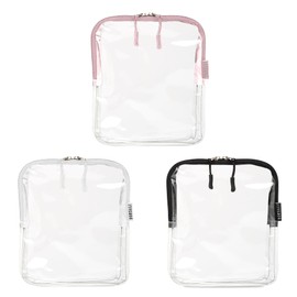 TSA Approved Clear Toiletry Bag Set of Three Colors. Breeze Through Security, Access Items Fast and Organize Travel items by Color
