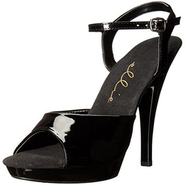 Ellie Shoes Women's 521-juliet-w Heeled Sandal, Black, 12 D US