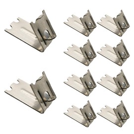 SagaSave Support Clip for Fridge Shelves, 10pcs Freezer Shelf Clips Stainless Steel Support Hooks Buckles Clips, Refrigerator Cooler Replacement Parts