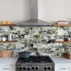 Vamos Tile 100-Piece Glossy Ice Green Peel and Stick Backsplash