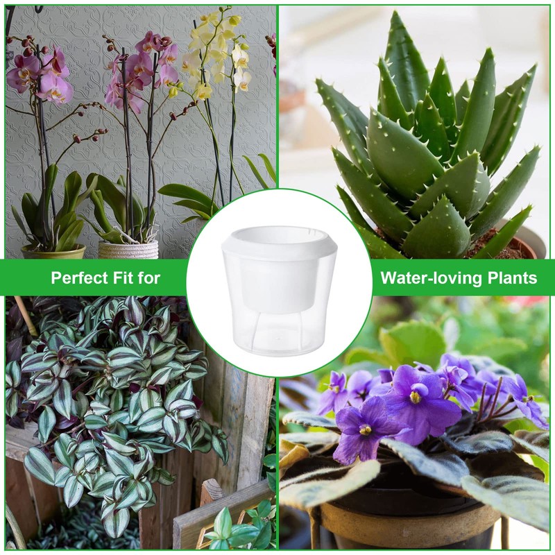 MNKNENG 12 Pack Self Watering Pots for Indoor Plants 4.3
