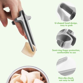 Finger Chopsticks, 4 Pcs Reusable Snack Chopsticks, Plastic Finger Chopsticks for Gamers, Snack Chopsticks for Hands