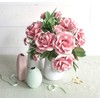 Lia Griffith Frosted Paper Flowers Garden Roses & Buds, 8.5"