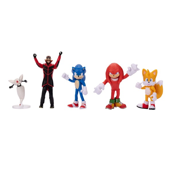 Sonic the Hedgehog, Sonic 2 Movie Action Figure Set, 10 x 2.75 x 7 inches