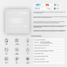 Snblzhef Tuya WiFi Thermostat Smart Boiler Heating Temperature Controller Switch Support APP Remote Voice Control