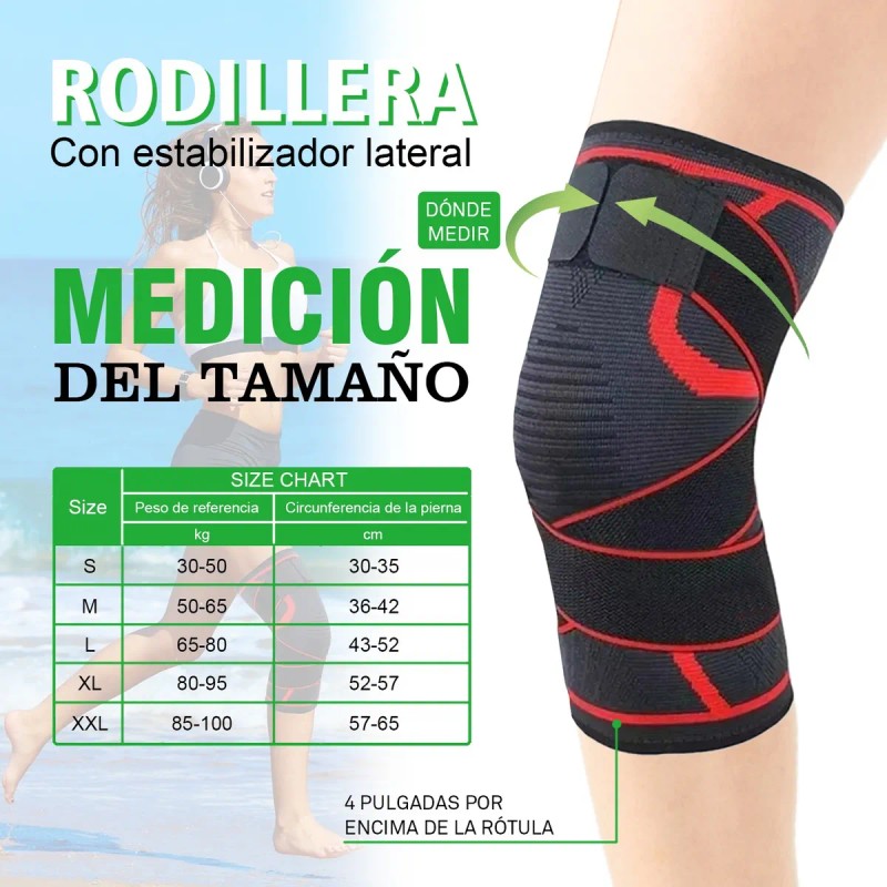 1 Par Rodilleras Elásticas Deportivas Compresion Para Gym
