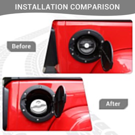 Gas Cap Fuel Filler Door Cover Compatible With Jeep Commander 2006-2010 Jeep Wrangler JK JL 2007-2023, Exterior Accessories(Color : ABS White) Gas Tank Cap Fuel Cap