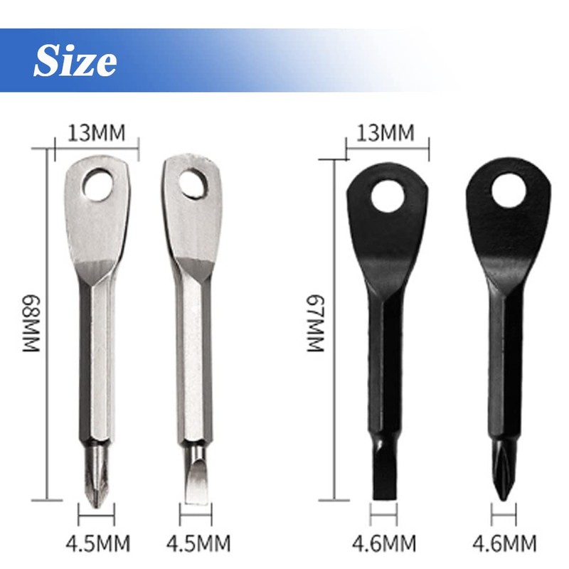 Eyech 8Pcs Mini Keychain Screwdriver,Outdoor Portable EDC Multifunction Screwdriver Set