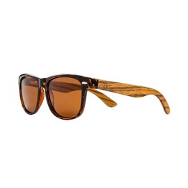 FEISEDY B2448 Men's Wooden Sunglasses, Polarized Sunglasses, UV 400 Protection, UV Protection, Handmade, For Driving, Baseball, Bicycle, Fishing, Running, Golf, Driving, Unisex, With Hard Case,