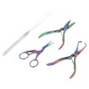 4pcs Hair Extension Tools with Pliers Wire Loop Beading Hook