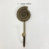 Knobs By Blossom Antique Brass Sea-Life Marine Nautical Hooks (1.