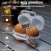 RoseFlower Protable Egg Carrier, Grid Egg Holder with Buckle -