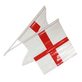 100Pcs St George Hand Flags England Hand Waving Fabric Mini English Flags For Rugby Cricket World Cup Royal Event Support Country