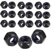 qingmeng Hex Nuts M6, 50 Pieces Nut M6 Black, Self-Locking