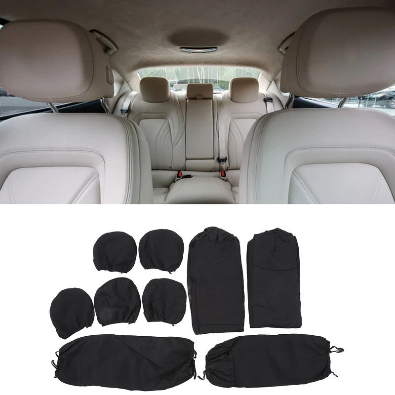 Car Seat Covers Full Set Breathable and Soft Cloth Seat