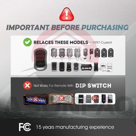 2X G3T-R G3T-A G3T-BX Intellicode Genie Garage Door Opener Remote, Auto-Seek 315/390MHZ, 3-Year-Warranty