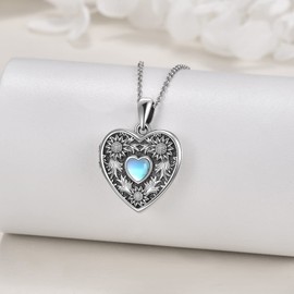 Collar con medallón de fotos de plata de ley 925, collar de libro que sostiene fotos, regalos de cumpleaños para mujeres y madres, Plata esterlina, Sin información.