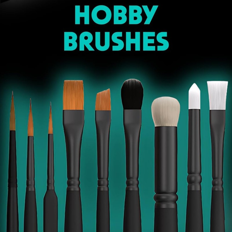 Vallejo Dry Brush Set B07990 Natural Hair (S, M, L)