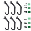 6 Pcs Wall Mounted Railroad Spike Coat Hooks with 12