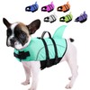 Queenmore Small Dog Shark Life Jacket,Dog Life Vest for Swimming