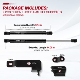 Vepagoo - Accesorios de amortiguador para capó frontal, soportes de elevación, amortiguadores de resorte de gas compatibles con Nissan Navara Frontier D40 Pathfinder Xterra 2004-2018